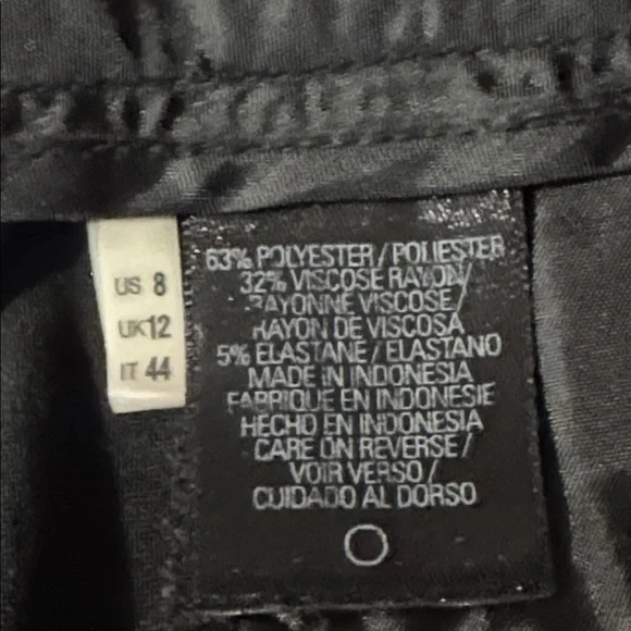 T Tahari Black Trousers w/ Wide Waistband - Picture 9 of 9